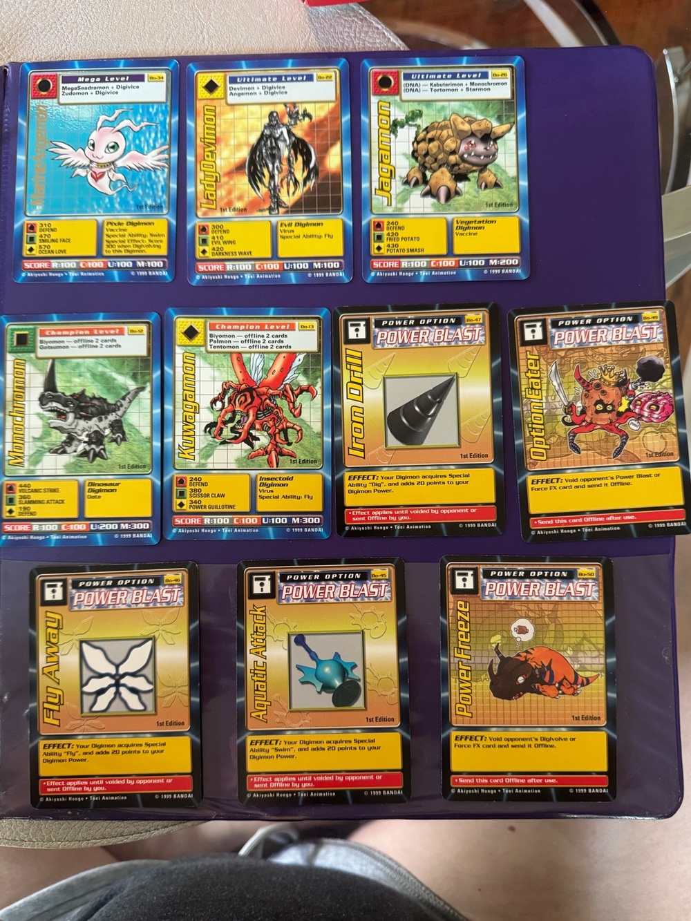 Vintage 1999 Digimon Trading Cards Pack- 10 cards